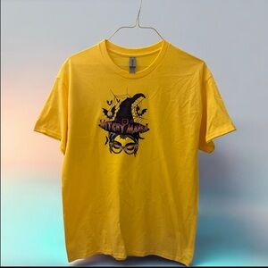 Witchy Mama Yellow Graphic Tee 👻 Size Large | Halloween Shirt